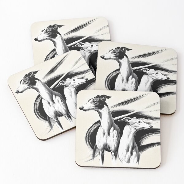 Item preview, GALOGO - Suibokuga Flow - Silent Run designed and sold by GALOGO – Art for Sighthounds & Animal Welfare.