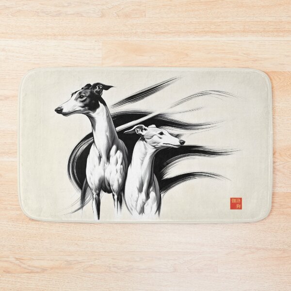 Item preview, GALOGO - Suibokuga Flow - Silent Run designed and sold by GALOGO – Art for Sighthounds & Animal Welfare.