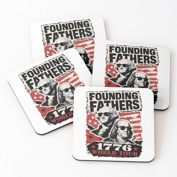 Item preview, Founding Fathers 1776 World Tour Vintage Patriotic Rock Concert designed and sold by chattsuede.