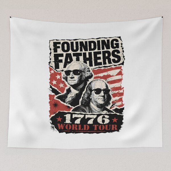 Item preview, Founding Fathers 1776 World Tour Vintage Patriotic Rock Concert designed and sold by chattsuede.