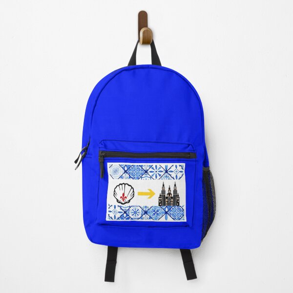 Item preview, Minimalist Camino de Santiago Shell with Blue Azulejo Border designed and sold by Mandarynkashop.