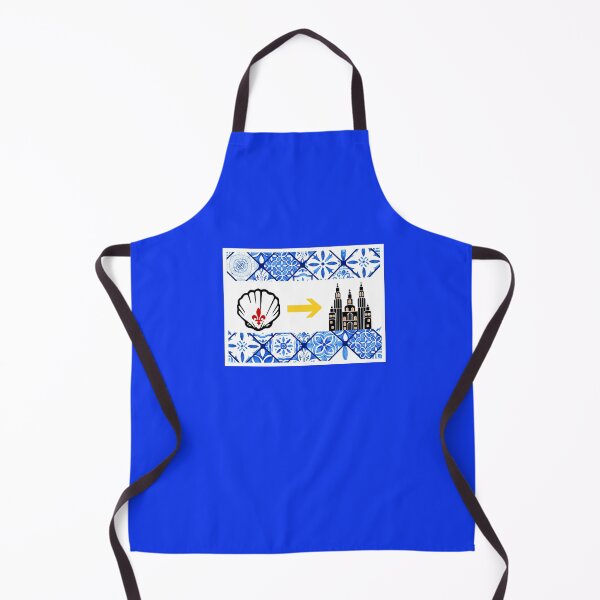 Item preview, Minimalist Camino de Santiago Shell with Blue Azulejo Border designed and sold by Mandarynkashop.