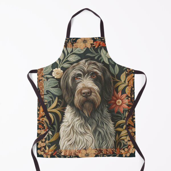 Item preview, Korthals Griffon Vintage Floral Dog Art designed and sold by AntiqueImages.