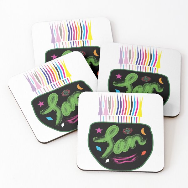 Item preview, Vibrant Neon Script on Black designed and sold by NornAxiom.