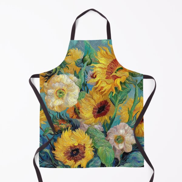 Item preview, Van Gogh Style Sunflowers & White Flowers Impressionist Floral Art Print designed and sold by Artistic Gift Print.