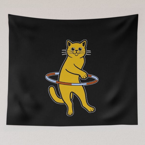 Item preview, Funny Hula Hoop Cat Shirt - Retro Orange Cat Lover Gift designed and sold by Cust-tshirts.