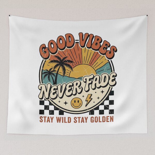 Item preview, Good Vibes Never Fade Shirt, Retro Sunset Graphic Tee, Vintage Beach T-Shirt, Boho Summer Shirt, Unisex Positive Vibes Tee designed and sold by paul9705.