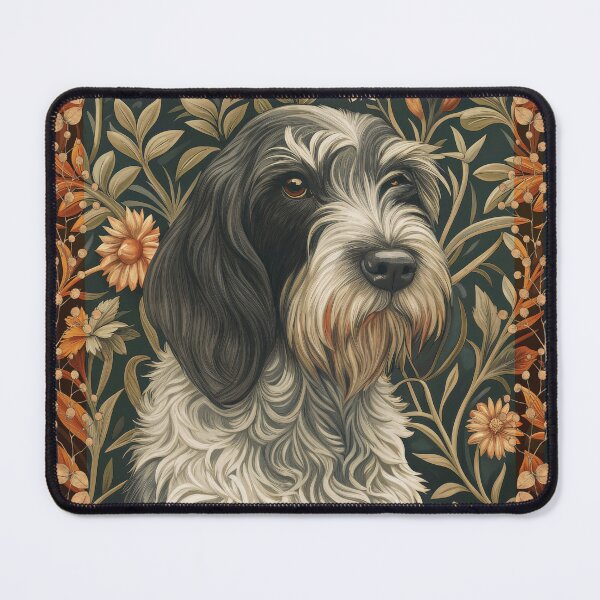 Item preview, Wirehaired Pointing Griffon in Victorian Garden designed and sold by AntiqueImages.