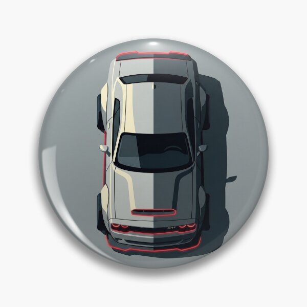 Item preview, Dodge Challenger SRT Widebody Neon Top View Vector Illustration designed and sold by Motorline44.
