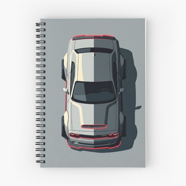 Item preview, Dodge Challenger SRT Widebody Neon Top View Vector Illustration designed and sold by Motorline44.