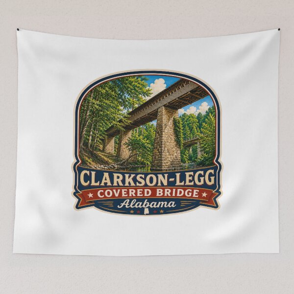 Item preview, Clarkson-Legg Covered Bridge sticker alternate design designed and sold by gotucoveredart.