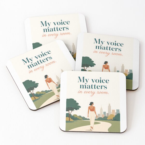 Item preview, My Voice Matters In Every Room Women Empowerment Quote Art designed and sold by LoveNurseries.