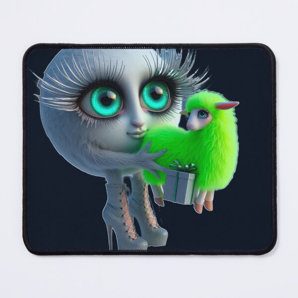 Item preview, Stardust Eyes & Neon Green Christmas Sheep designed and sold by LujziWorld.