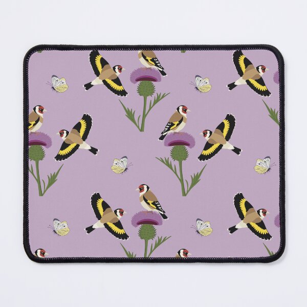 Item preview, European Goldfinch and Thistle - Light Purple designed and sold by meldurand.