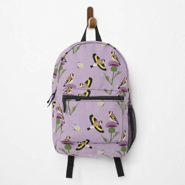 Item preview, European Goldfinch and Thistle - Light Purple designed and sold by meldurand.