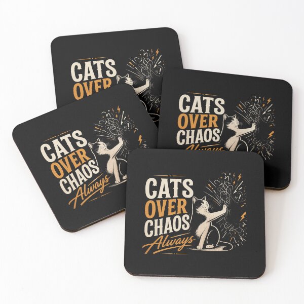 Item preview, Cats Over Chaos Always Cat Lover T-Shirt | Funny Calm Cat Energy designed and sold by Safe Haven Pets.