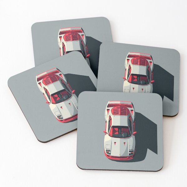 Item preview, Ferrari F40 Classic Supercar Top View Vector Illustration designed and sold by Motorline44.
