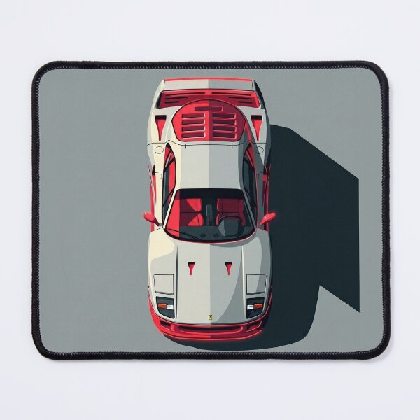 Item preview, Ferrari F40 Classic Supercar Top View Vector Illustration designed and sold by Motorline44.