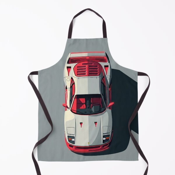 Item preview, Ferrari F40 Classic Supercar Top View Vector Illustration designed and sold by Motorline44.