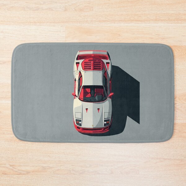 Item preview, Ferrari F40 Classic Supercar Top View Vector Illustration designed and sold by Motorline44.