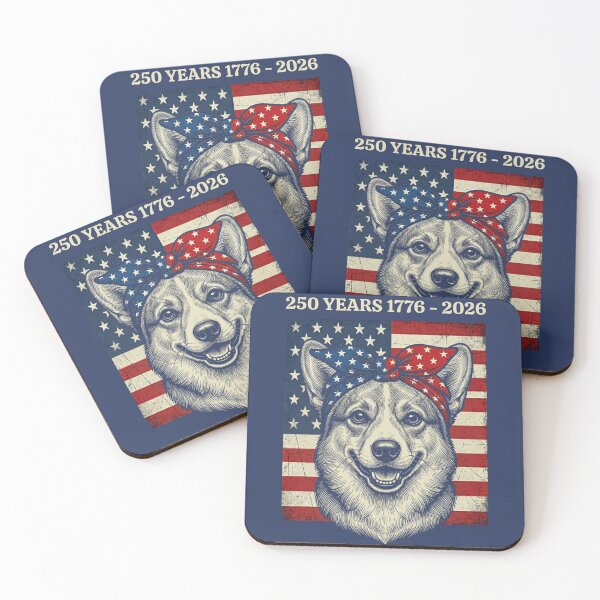 Item preview, Patriotic Corgi American Flag 250 Years 1776-2026 designed and sold by d247.