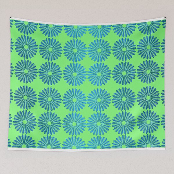 Item preview, Electric Blue Floral Radials designed and sold by AirCrayons27.