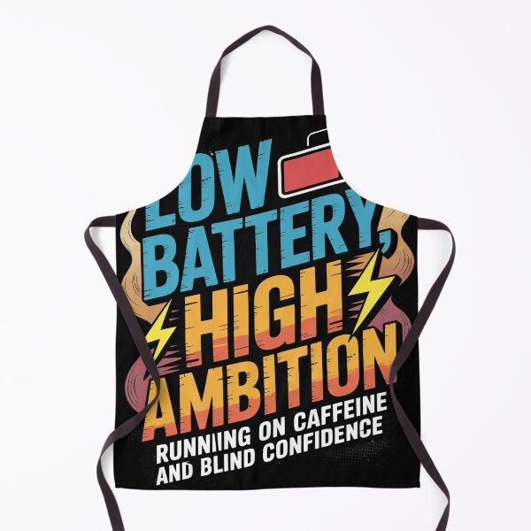 Item preview, Low Battery, High Ambition -Running on caffeine and blind confidence designed and sold by Lopez-Design.