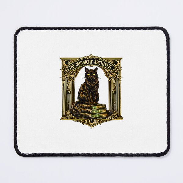 Item preview, The Midnight Archivist Black Cat with Books designed and sold by chattsuede.