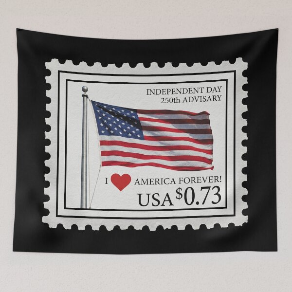 Item preview, POSTAGE STAMP Independence Day on the occasion of the 250th anniversary of the USA V3A3 designed and sold by ART-OF-ORION.