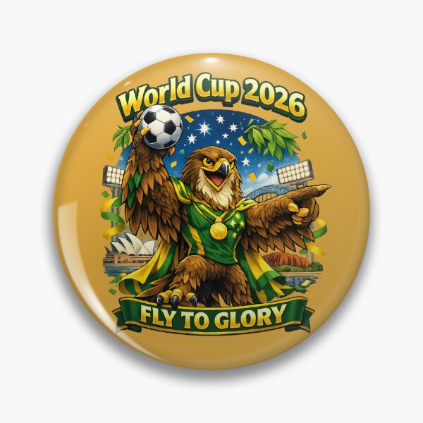 Item preview, Australia World Cup 2026 Eagle Fan Art designed and sold by Retro Arabica.