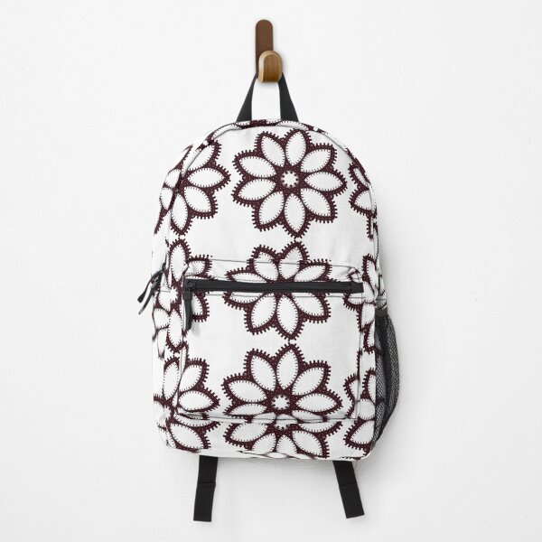 Item preview, Repeating maroon flower outlines on a deep backdrop designed and sold by AirCrayons27.
