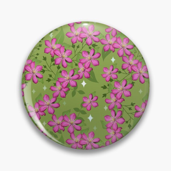 Item preview, Pink clematis designed and sold by MistyLakeArt.