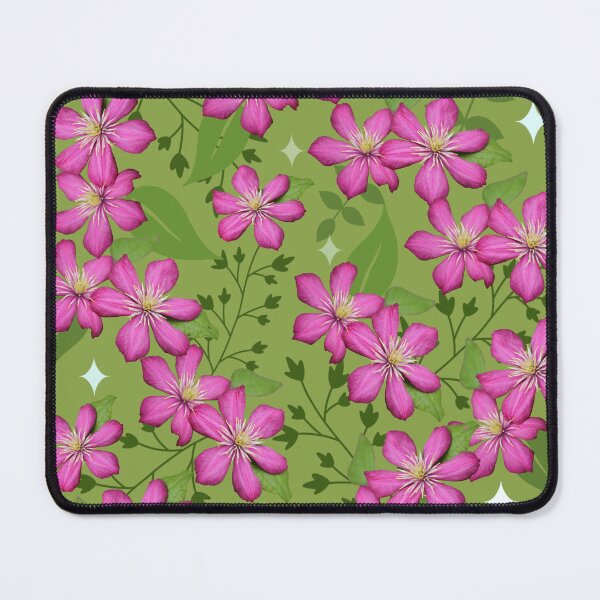 Item preview, Pink clematis designed and sold by MistyLakeArt.