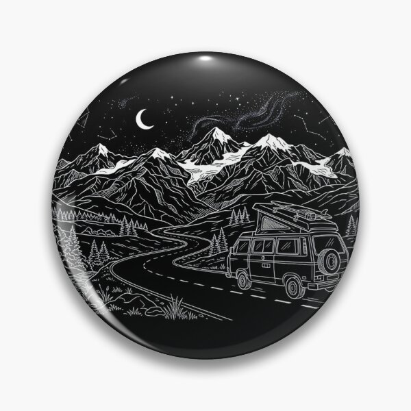 Item preview, Camper Van Mountain Journey Line Art designed and sold by Pedrojezu.