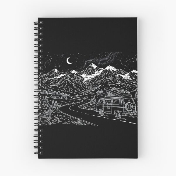 Item preview, Camper Van Mountain Journey Line Art designed and sold by Pedrojezu.