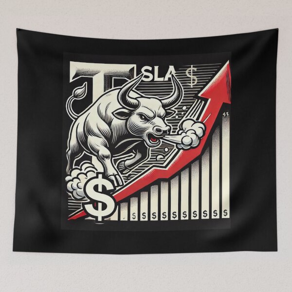 Item preview, Tesla Stock Investor EV Market Bull Run Trading Design designed and sold by TEEJAMBOREE.