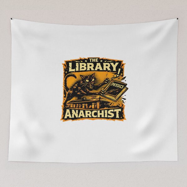 Item preview, Library Anarchist Physics Cat Rebellion designed and sold by chattsuede.