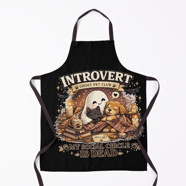 Item preview, My Social Circle Is Dead Introvert Ghost Pet Club Design designed and sold by MotylekAnia.