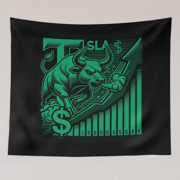 Item preview, Tesla Stock Investor EV Market Bull Run Trading Design designed and sold by TEEJAMBOREE.