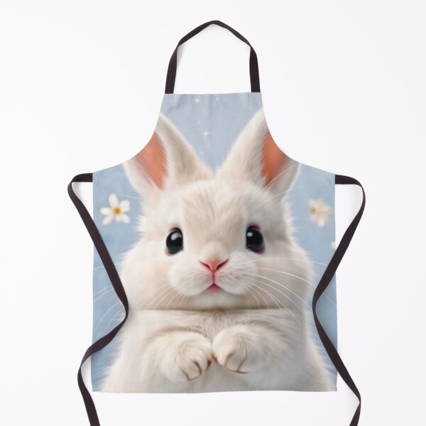 Item preview, Ultra Fluffy Baby Bunny - Cute White Rabbit Portrait designed and sold by lovelistivkaa.