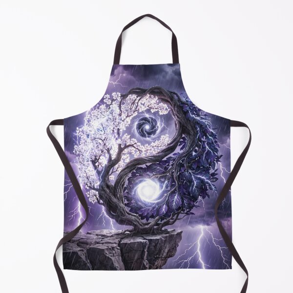 Item preview, Yin Yang Tree Storm Lightning Cliff designed and sold by kmiArtistIA.