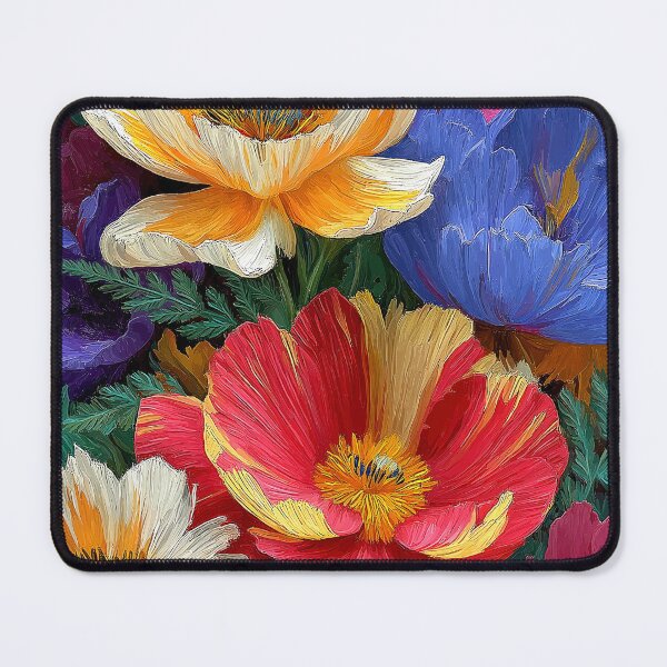 Item preview, Bold Colorful Poppies Anemones Oil Painting Floral Art Print Wall Decor designed and sold by Artistic Gift Print.