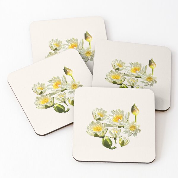 Item preview, White water lilies (Nymphaea alba) designed and sold by PariSeine.