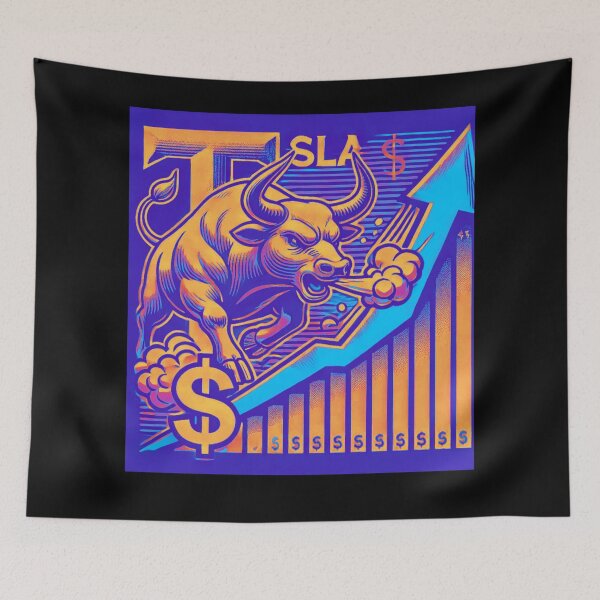 Item preview, Tesla Stock Investor EV Market Bull Run Trading Design designed and sold by TEEJAMBOREE.