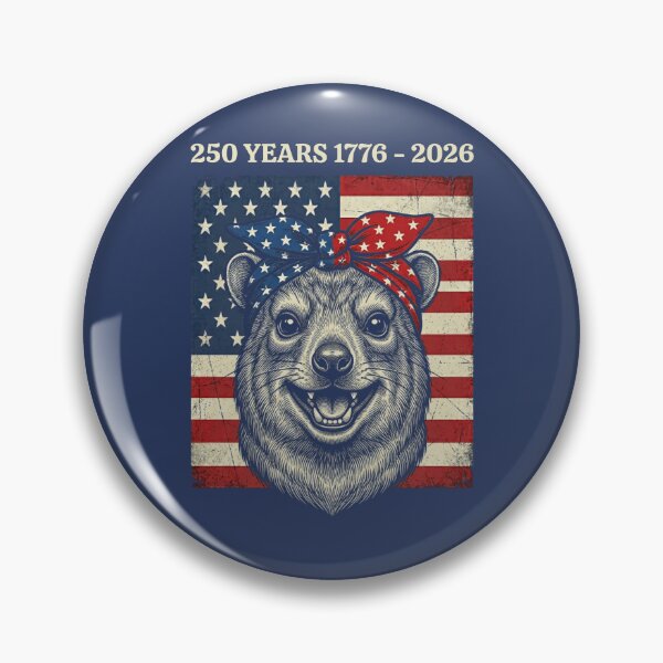 Item preview, 250 Years 1776-2026 American Flag Rock Hyrax Patriot designed and sold by d247.