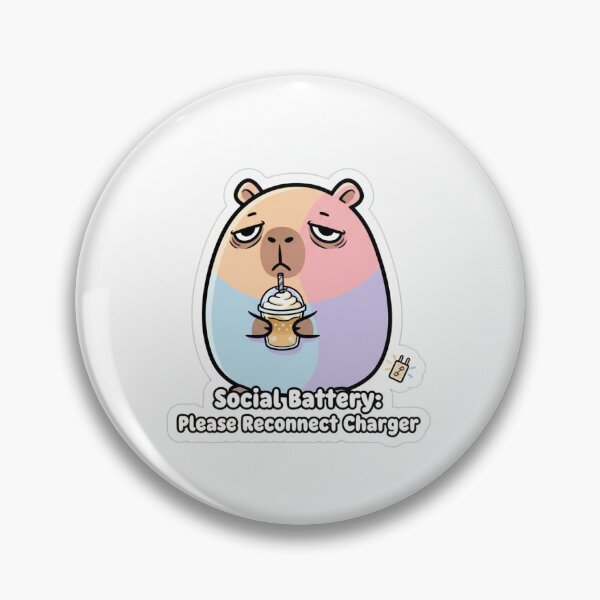 Item preview,   Capybara - Social Battery: Please Reconnect Charger designed and sold by mayatA-rt.