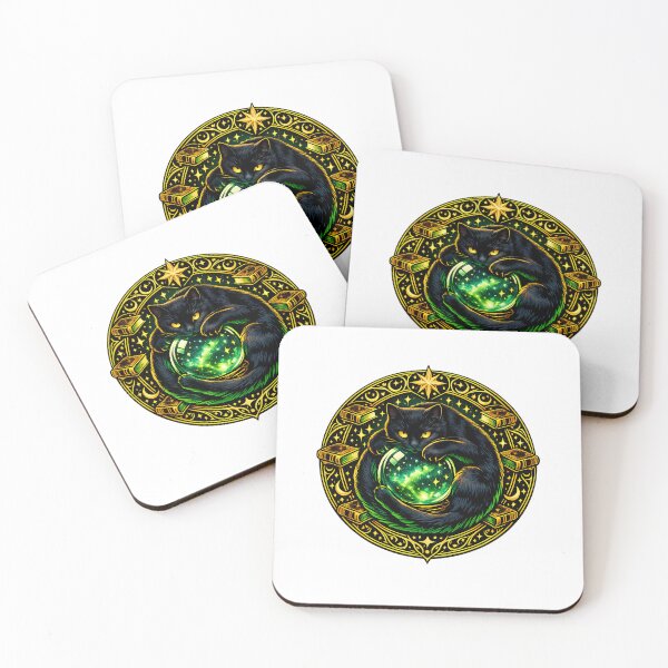 Item preview, Mystical Black Cat Familiar | Witchy Cat Lover Aesthetic designed and sold by chattsuede.