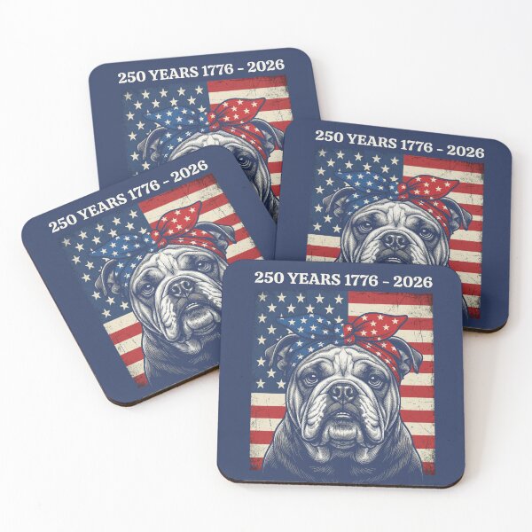 Item preview, 250 Years 1776-2026 Patriotic Bulldog USA Flag designed and sold by d247.