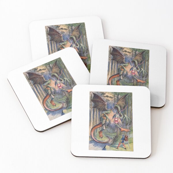 Item preview, Jabberwocky Monster Knight Battle Vintage Book designed and sold by TeeARTHY.