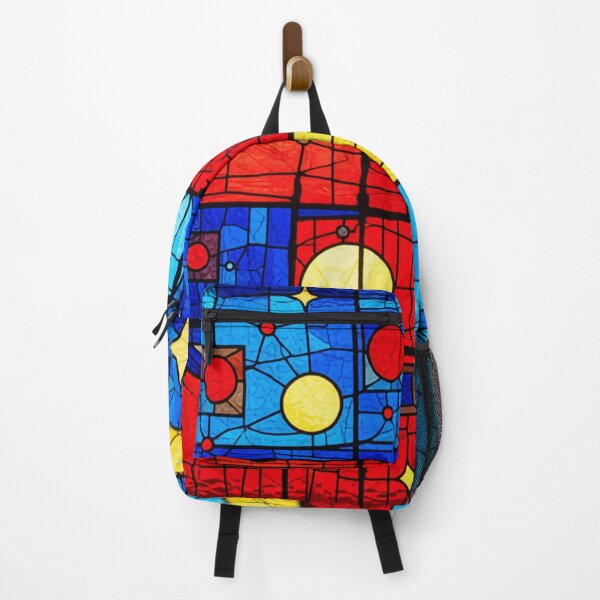 Item preview, midnight geometry 2 stained glass colorful geometric abstract design designed and sold by SmashingDeals.